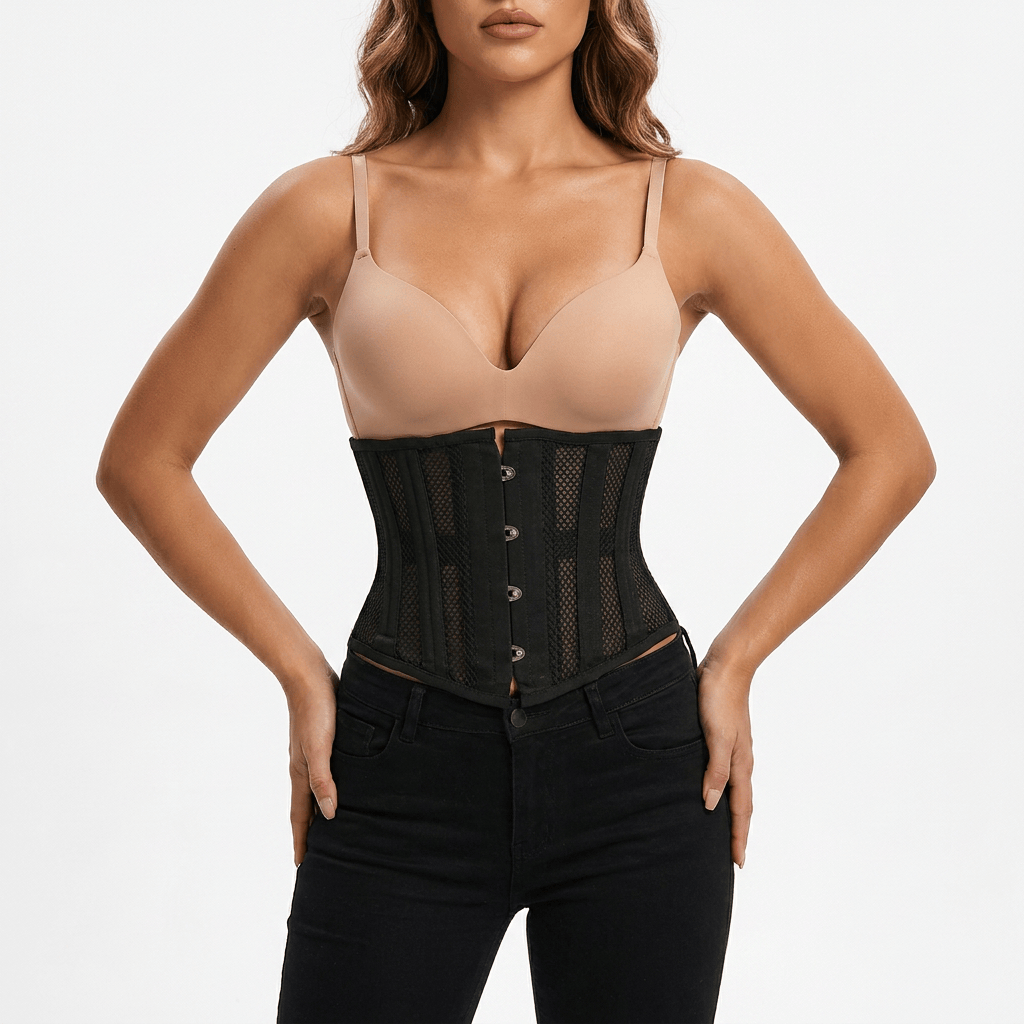 Luna Rune Underbust Boned Hook-Eye Corset