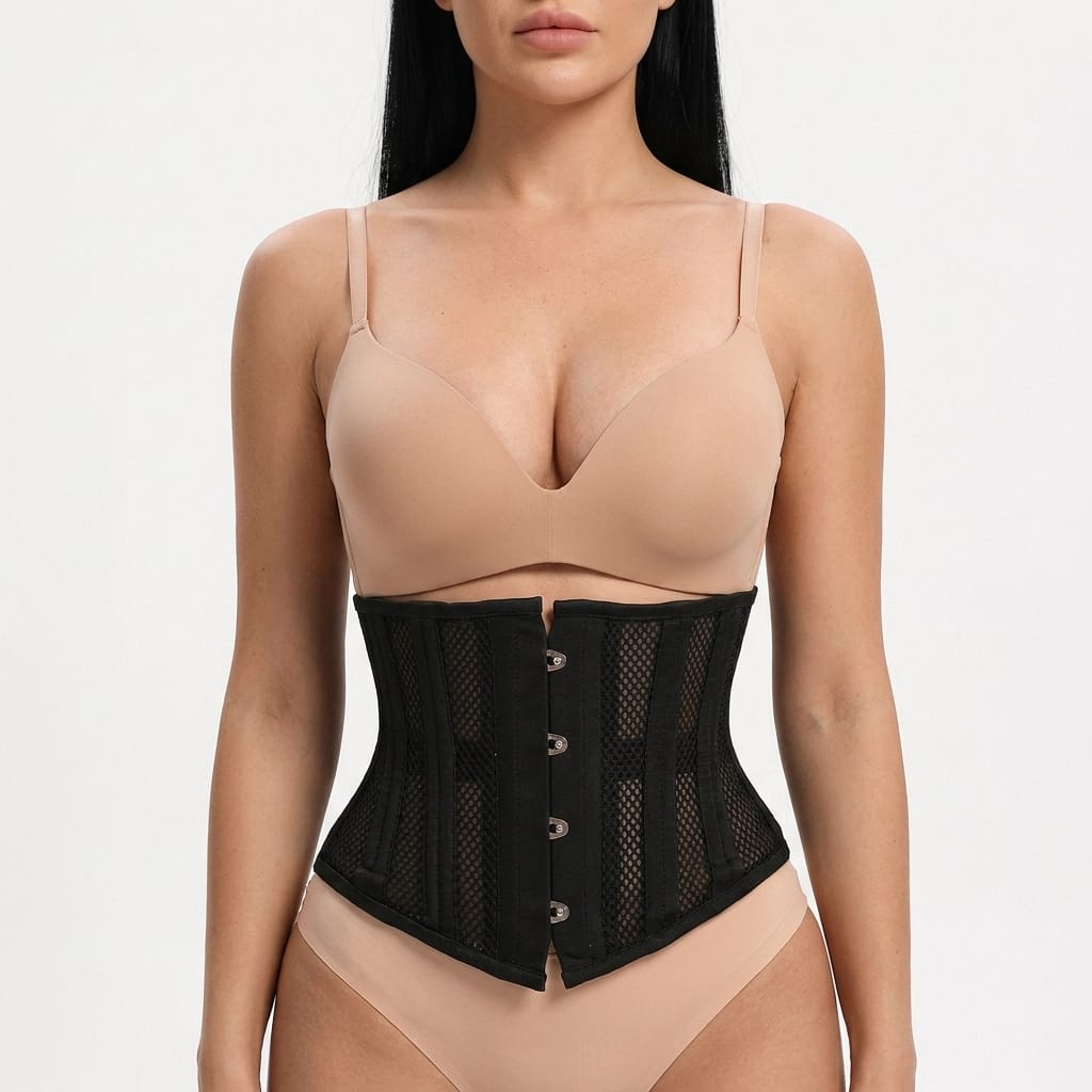 Luna Rune Underbust Boned Hook-Eye Corset
