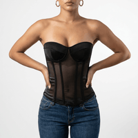 Luna Rune Underwired Strapless Boned Corset