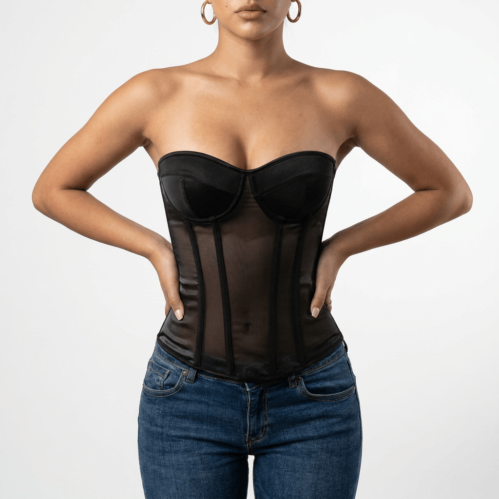 Luna Rune Underwired Strapless Boned Corset