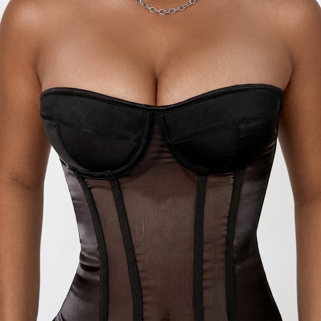 Luna Rune Underwired Strapless Boned Corset