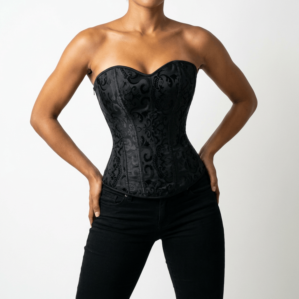 Luna Rune Vintage Sweetheart-Neck Boned Corset