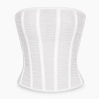 Luna Rune White / 2XS Strapless Boned Corset Top