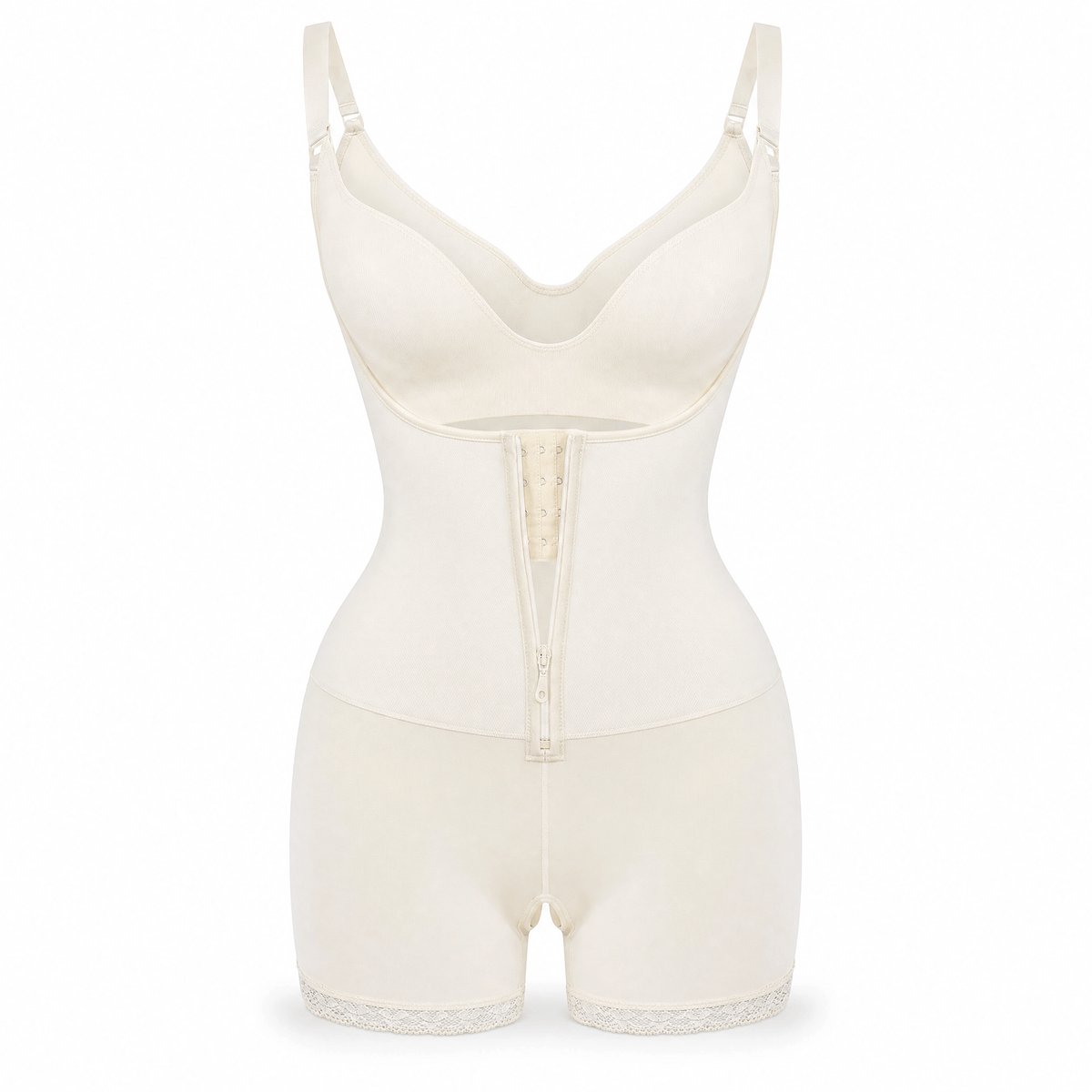 Luna Rune White / S Hook-Eye High-Compression Bodysuit