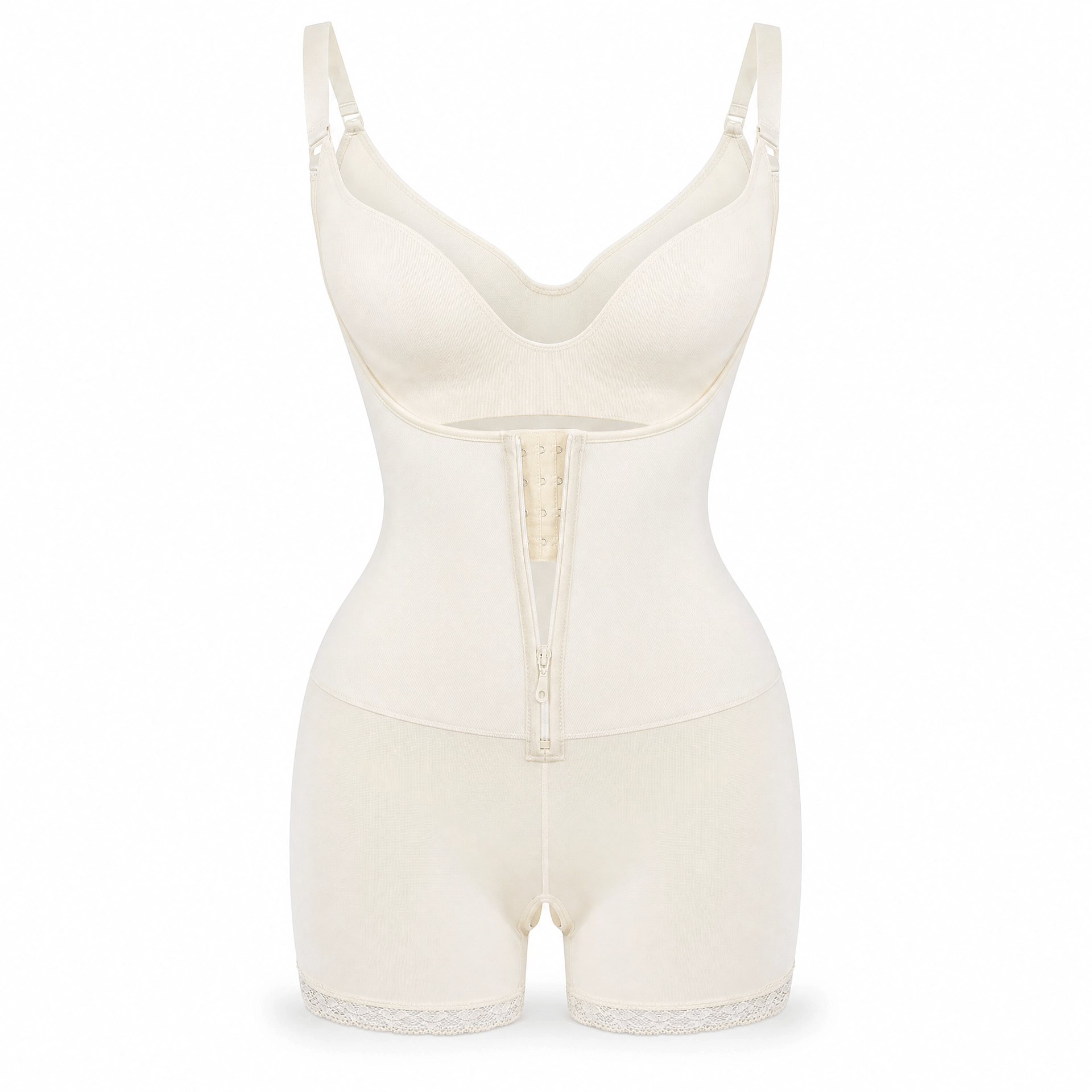 Luna Rune White / S Hook-Eye High-Compression Bodysuit