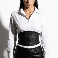 Luna Rune Wide Boned Lace-Up Corset Belt