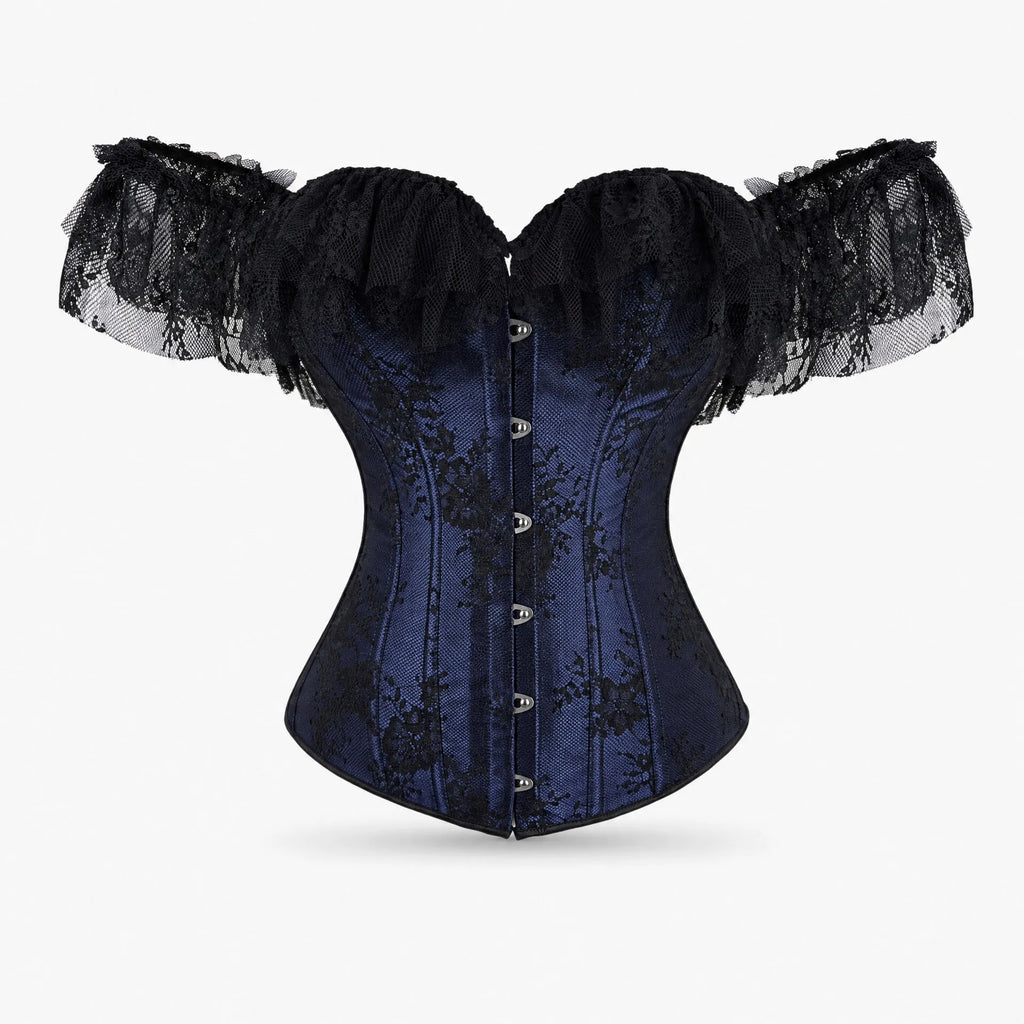 Luna Rune XS Floral Boned Lace-Up Corset