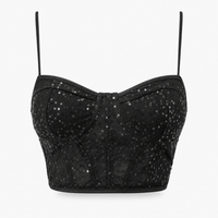 Luna Rune XS Sequined Underwired Strappy Corset