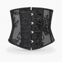 Luna Rune XS Short Boned Hook-Eye Lace Corset
