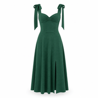 Luna Rune XS Square-Neck Boned Midi Corset Dress
