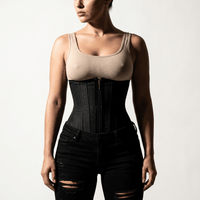Luna Rune Zip-Up Hook-Eye Boned Corset
