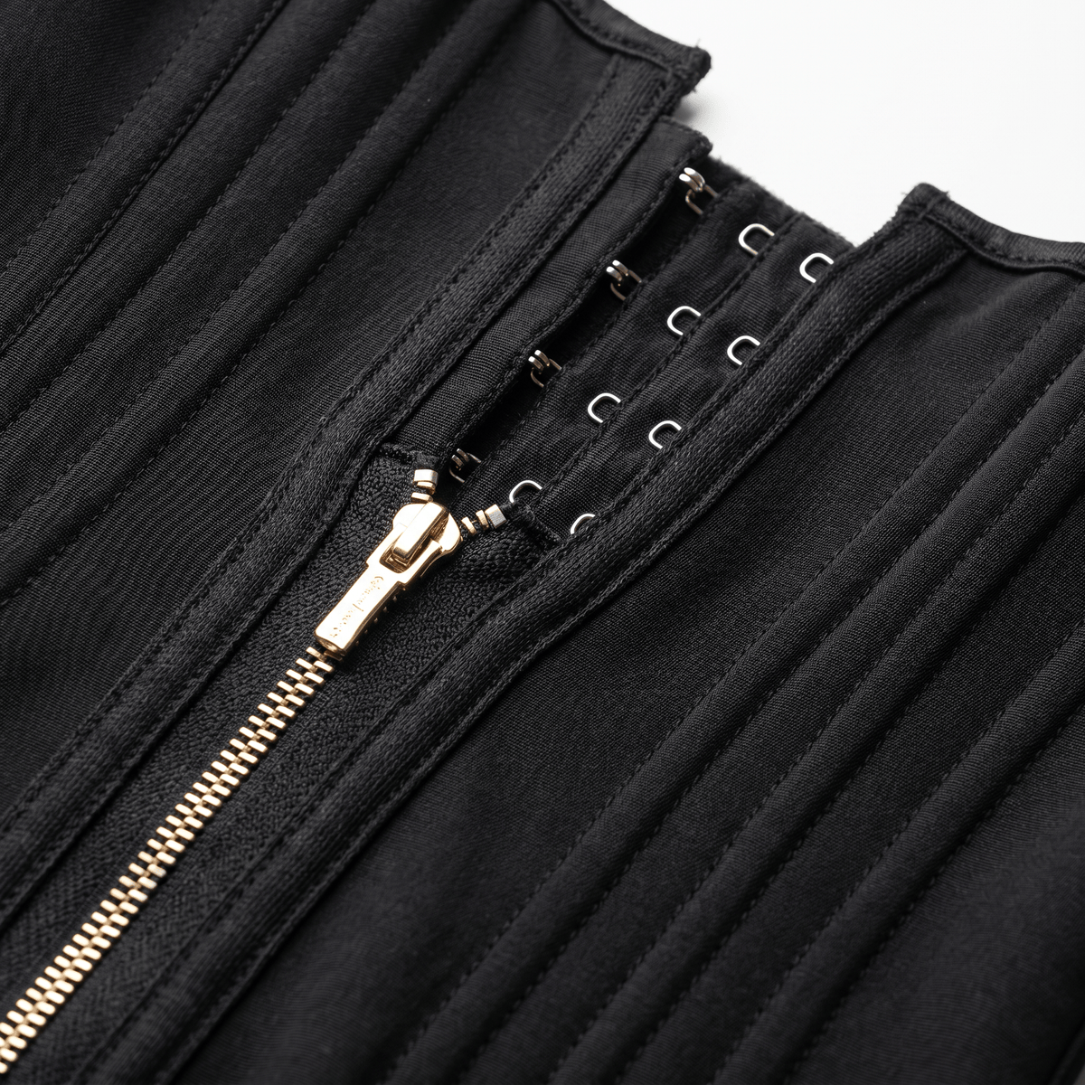 Luna Rune Zip-Up Hook-Eye Boned Corset