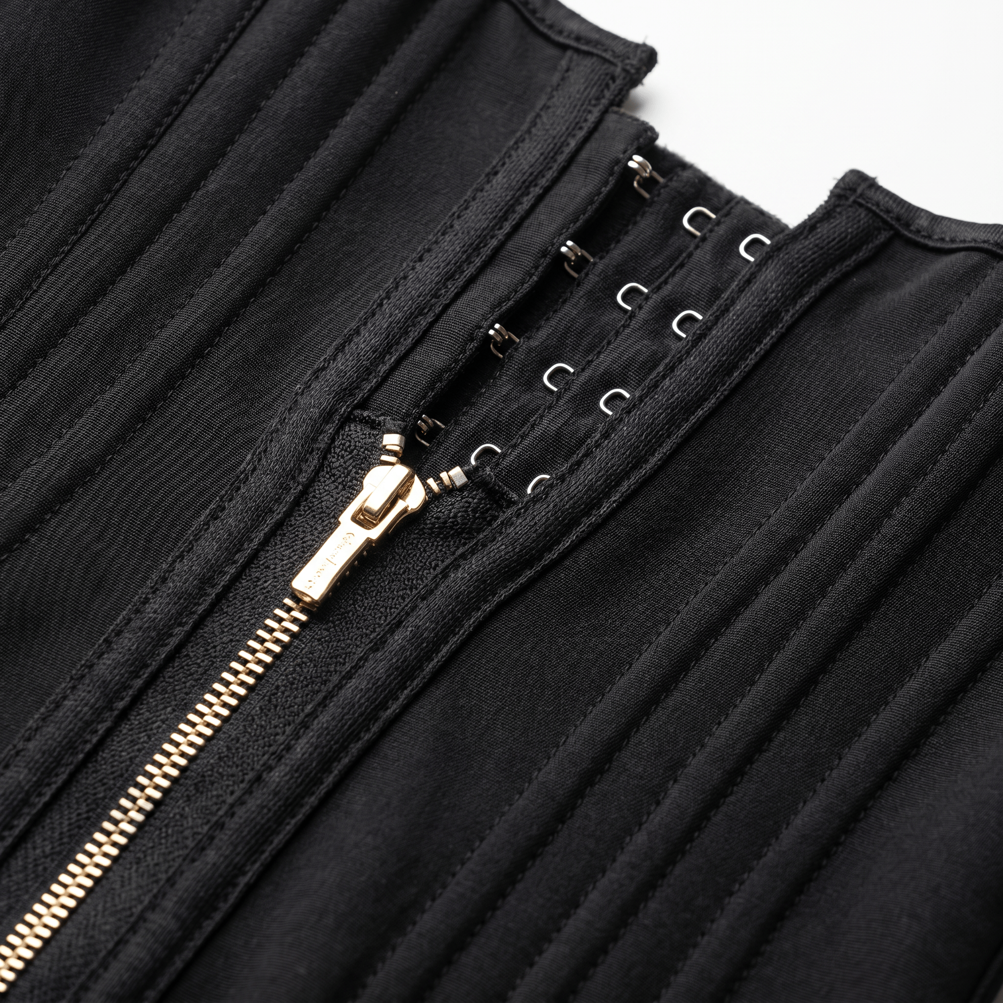 Luna Rune Zip-Up Hook-Eye Boned Corset