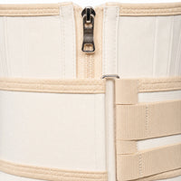 Luna Rune Zip-Up Lumbar-Support Boned Corset