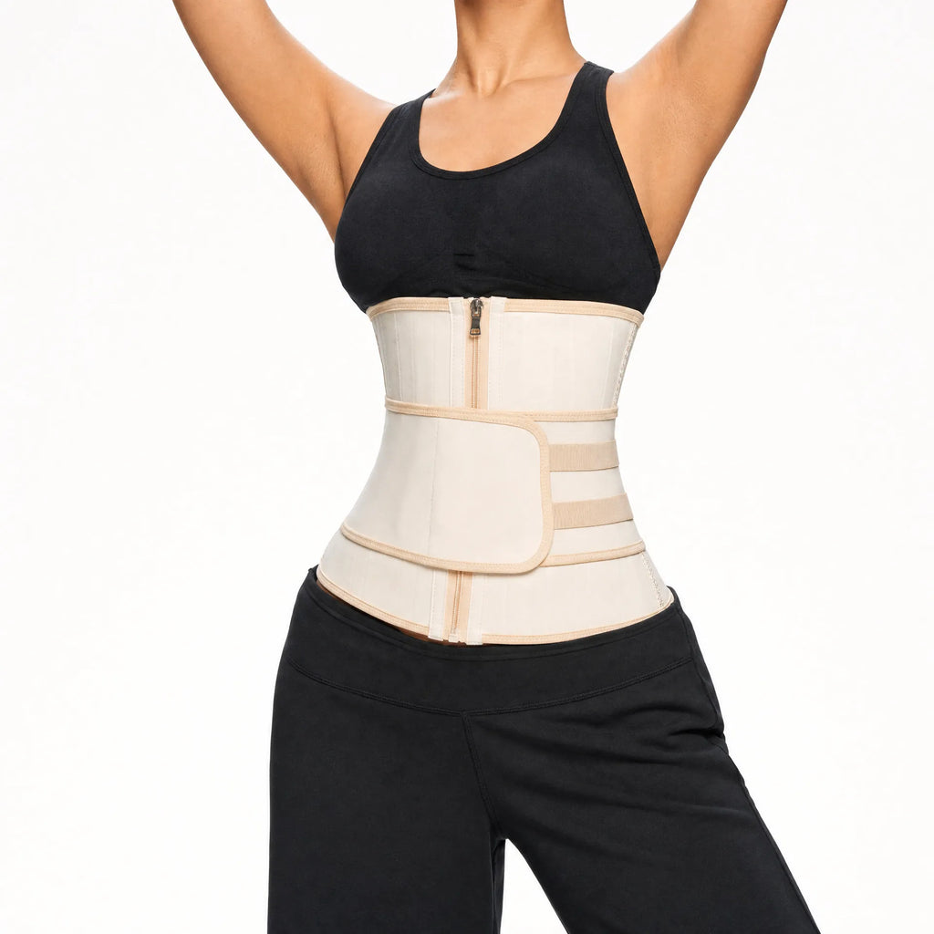 Luna Rune Zip-Up Lumbar-Support Boned Corset