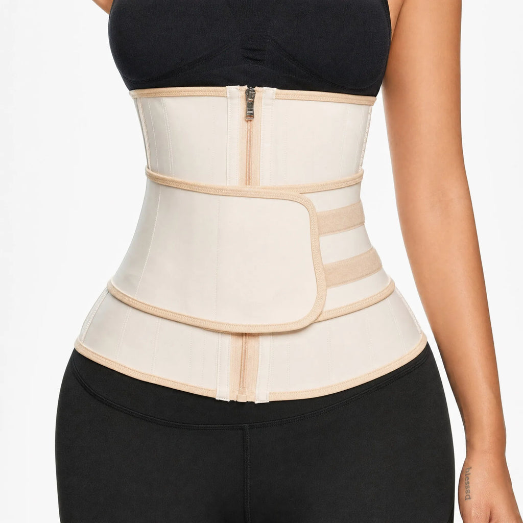 Luna Rune Zip-Up Lumbar-Support Boned Corset
